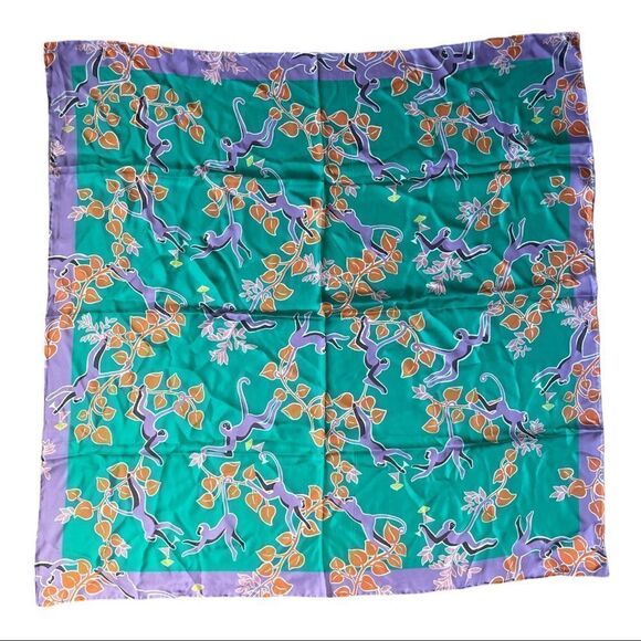 Kate Spade Monkey Silk Scarf - Picture 1 of 4